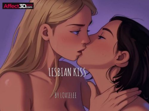 Lesbian Kiss, ai porn animation by lovielee