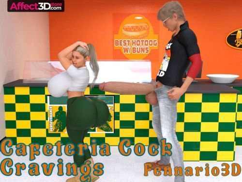 Cafeteria Cock Cravings, 3d animation porn by Fennario3d