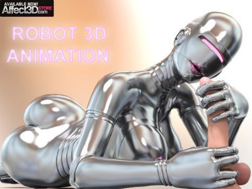 Robot 3d porn game, silver sex robot babe holding a huge dildo