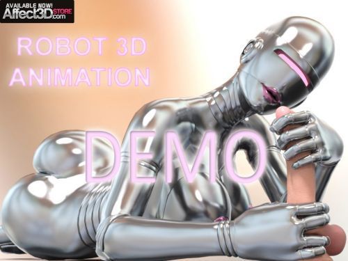 Robot DEMO free 3D porn game, silver sex robot holding a sex toy
